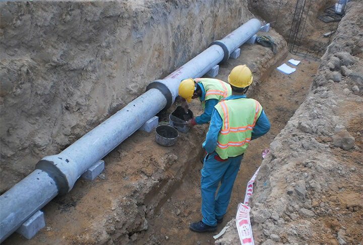 Lắp đặt đường ống cấp nước 